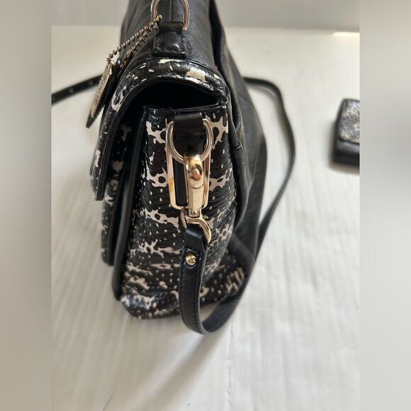 Coach Madison Sadie Flap Crossbody Satchel and Wallet in Two Tone Python - Picture 5 of 16